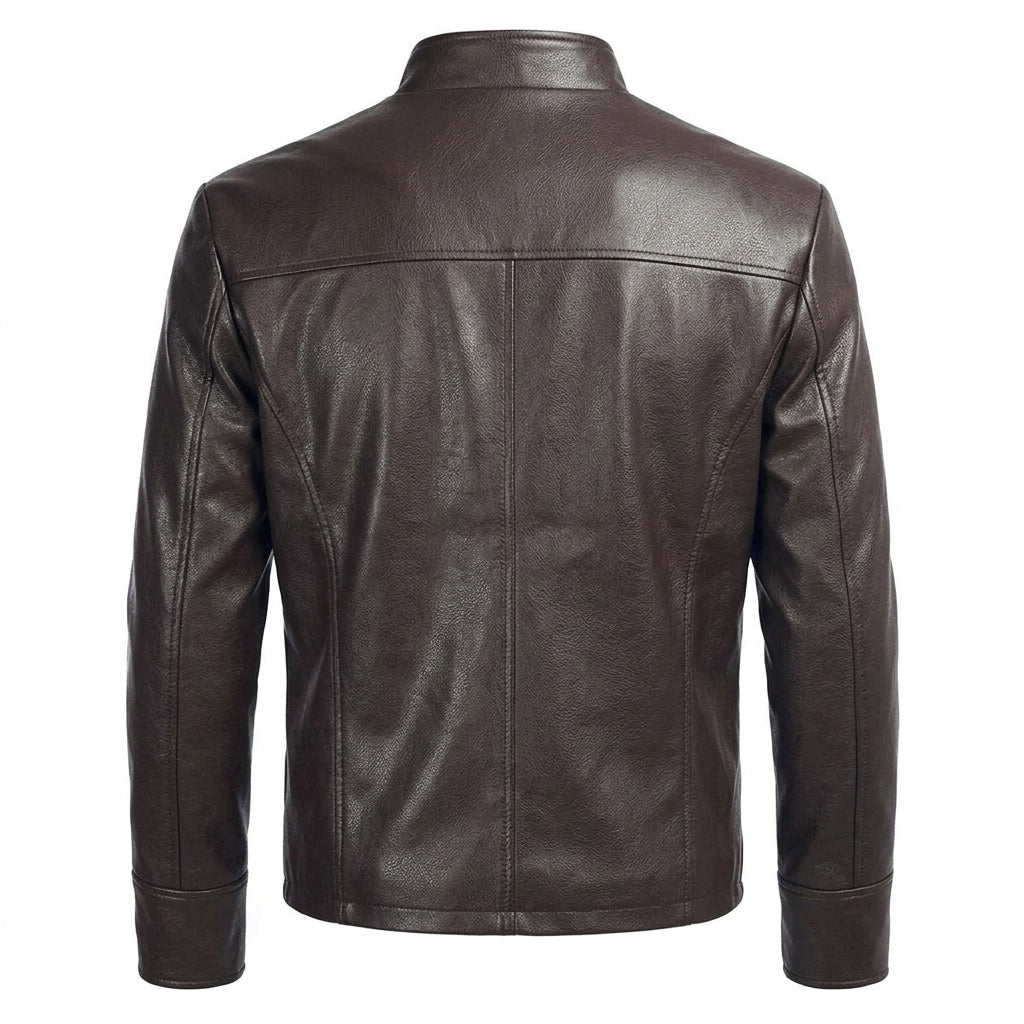 Men Swiss Brown Designer Leather Jacket - Timber AND Hide