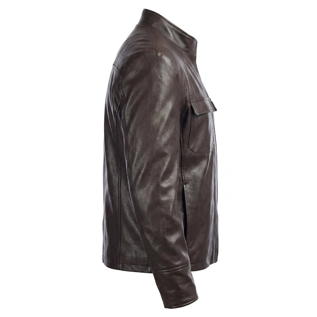 Men Swiss Brown Designer Leather Jacket - Timber AND Hide
