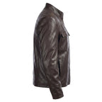 Men Swiss Brown Designer Leather Jacket - Timber AND Hide