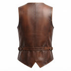 Men Vintage Leather Vest - Timber AND Hide