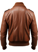 Men’s Aviator Brown Leather Jacket