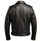 Men’s Black Biker Leather Jacket - Biker Leather Jacket Black - Timber AND Hide