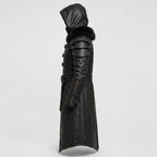 Men's Black Leather Hooded Armor Coat | Medieval Viking Warrior Cosplay Jacket - Timber AND Hide