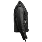 Men’s Black Leather Jacket - Biker Black Jacket - Timber AND Hide