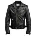 Men’s Black Leather Jacket - Biker Black Jacket - Timber AND Hide