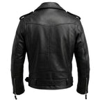 Men’s Black Leather Jacket - Biker Black Jacket - Timber AND Hide