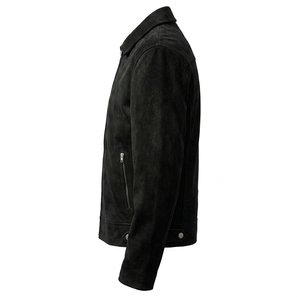 Men’s Black Suede Leather Jacket – Leather Jacket for Men - Timber AND Hide