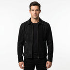 Men’s Black Suede Leather Jacket – Leather Jacket for Men - Timber AND Hide