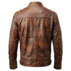 Men’s Brown Distressed Leather Jacket – Daniel Brown Leather Jacket - Timber AND Hide