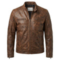 Men’s Brown Distressed Leather Jacket – Daniel Brown Leather Jacket - Timber AND Hide