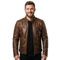 Men’s Brown Leather Jacket – Leo Distressed Brown Leather Jacket - Timber AND Hide