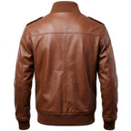 Men’s Brown Slim Fit Leather Jacket – Men’s Leather Jacket Brown - Timber AND Hide