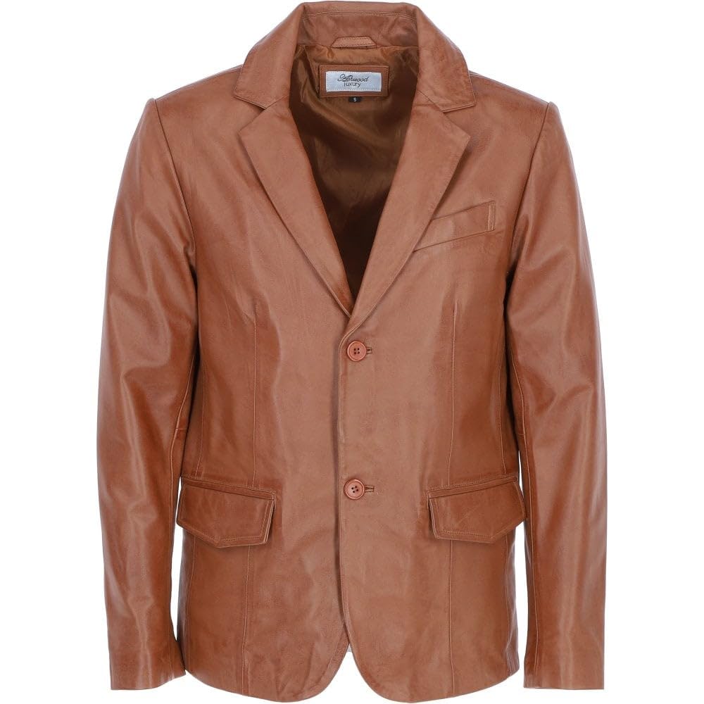 Men's Classic Burgundy Leather Blazer: AWL-2244 - Timber AND Hide