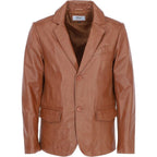 Men's Classic Burgundy Leather Blazer: AWL-2244 - Timber AND Hide