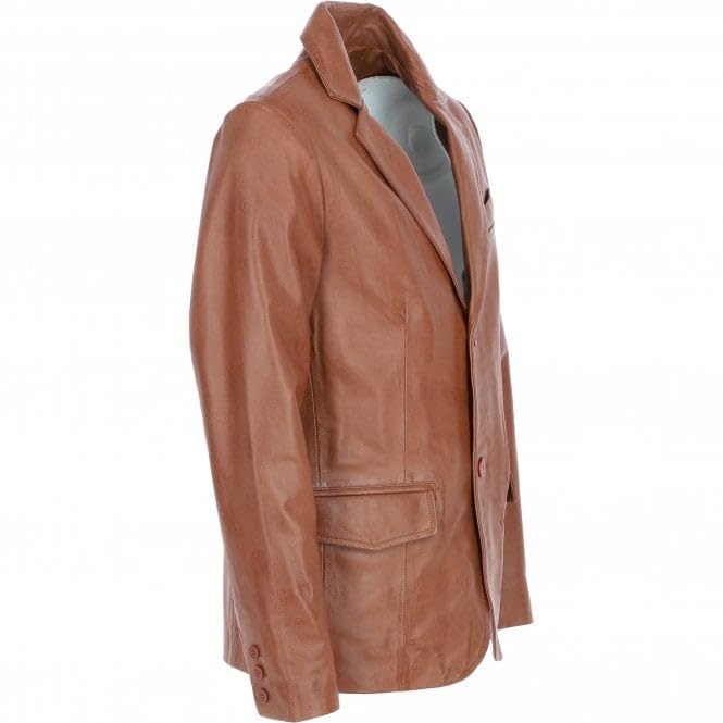 Men's Classic Burgundy Leather Blazer: AWL-2244 - Timber AND Hide
