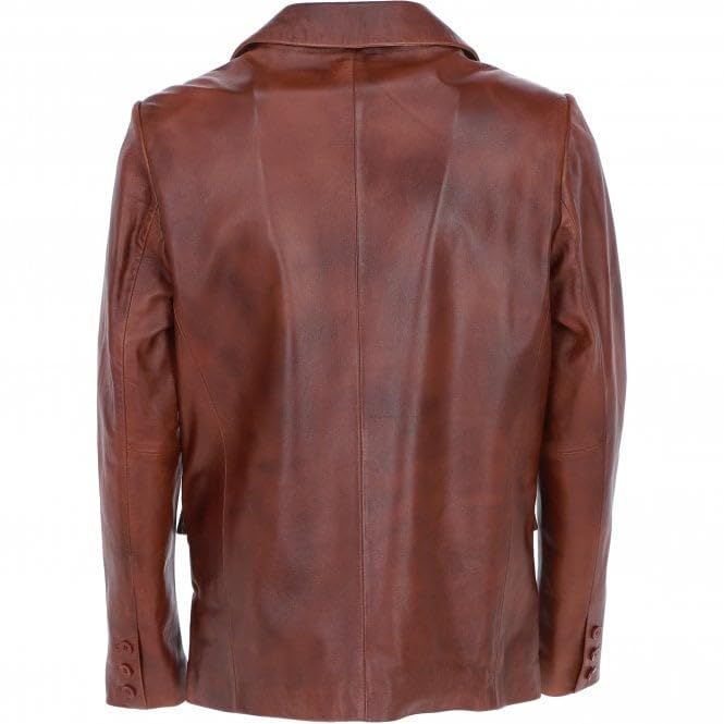 Men's Classic Burgundy Leather Blazer: AWL-2244 - Timber AND Hide