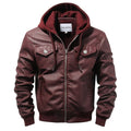 Men’s Classic Maroon Designer Biker Leather Jacket - Timber AND Hide