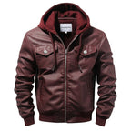 Men’s Classic Maroon Designer Biker Leather Jacket - Timber AND Hide
