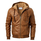 Men’s Classic Swiss Light Brown Hooded Leather Jacket - Timber AND Hide