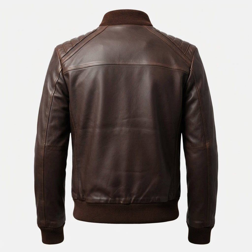 Men’s Dark Brown Leather Jacket - Timber AND Hide