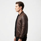Men’s Dark Brown Leather Jacket - Timber AND Hide