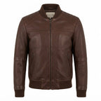 Men’s Dark Brown Leather Jacket - Timber AND Hide