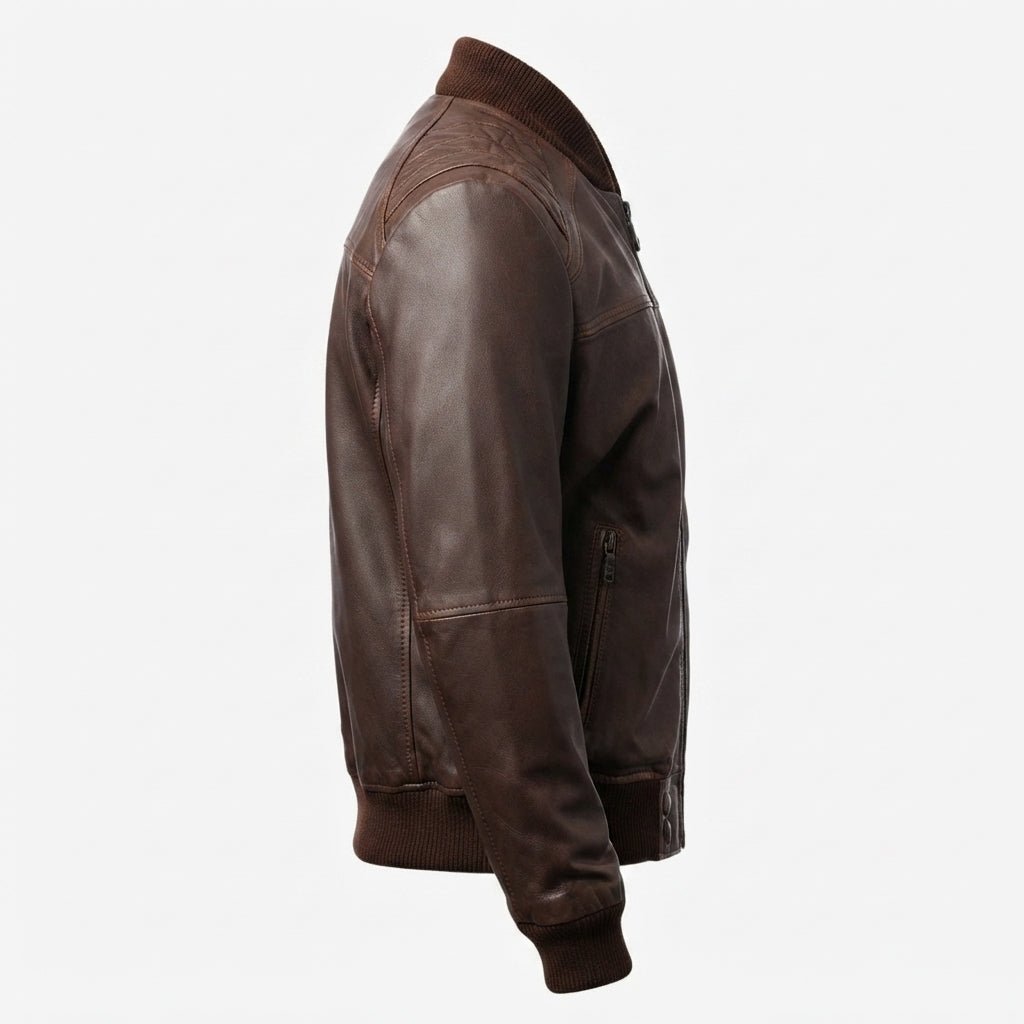 Men’s Dark Brown Leather Jacket - Timber AND Hide