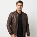 Men’s Dark Brown Leather Jacket - Timber AND Hide