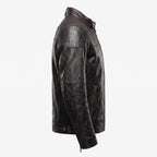 Men's Genuine Leather Biker Jacket | Eagle Patch Cafe Racer Coat - Timber AND Hide