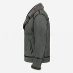 Men's Genuine Sheepskin B3 Bomber Jacket | Suede Shearling Aviator Coat - Timber AND Hide