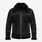 Men's Genuine Sheepskin B3 Bomber Jacket | Suede Shearling Aviator Coat - Timber AND Hide