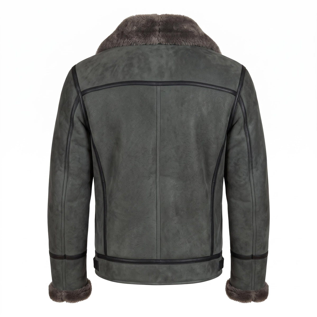 Men's Genuine Sheepskin B3 Bomber Jacket | Suede Shearling Aviator Coat - Timber AND Hide