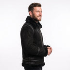 Men's Genuine Sheepskin B3 Bomber Jacket | Suede Shearling Aviator Coat - Timber AND Hide