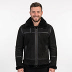 Men's Genuine Sheepskin B3 Bomber Jacket | Suede Shearling Aviator Coat - Timber AND Hide