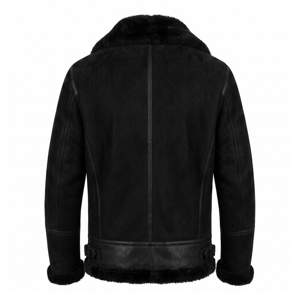 Men's Genuine Sheepskin B3 Bomber Jacket | Suede Shearling Aviator Coat - Timber AND Hide