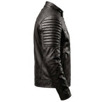Men’s Harvey Black Moto Leather Jacket - Timber AND Hide