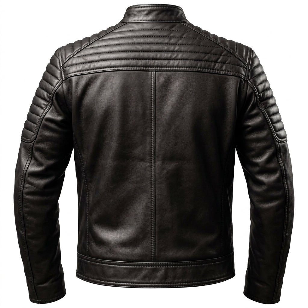 Men’s Harvey Black Moto Leather Jacket - Timber AND Hide