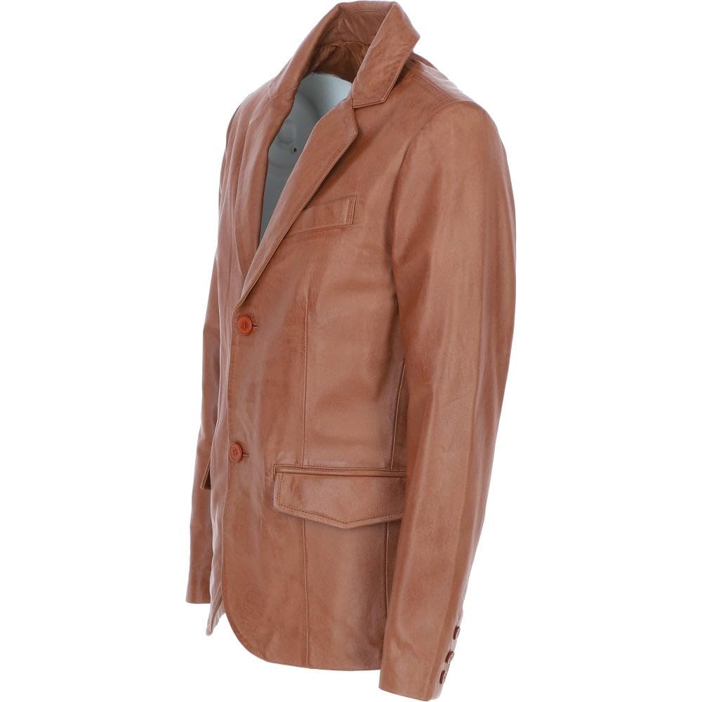 Men's Leather Blazer Notch Collar - Timber AND Hide