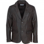 Men's Leather Blazer Notch Collar - Timber AND Hide