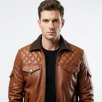 Men's Leather Bomber Jacket - Timber AND Hide