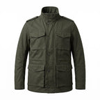 Men's Leon Kennedy Green Cotton Utility Coat | Military Style Men's Field Jacket (Cosplay) - Timber AND Hide