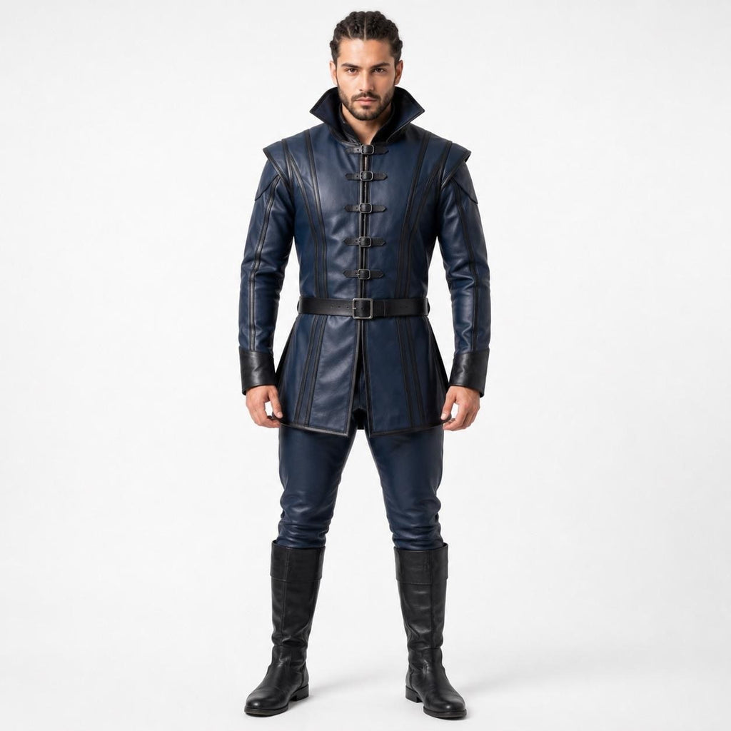 Men's Medieval Leather Warrior Set | Renaissance LARP Fantasy Tunic Cosplay Armor - Timber AND Hide