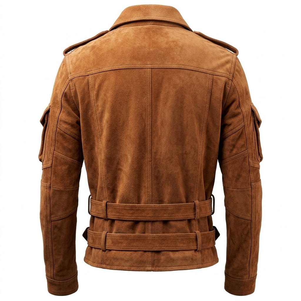 Men’s Military Style Suede Leather Jacket - Timber AND Hide