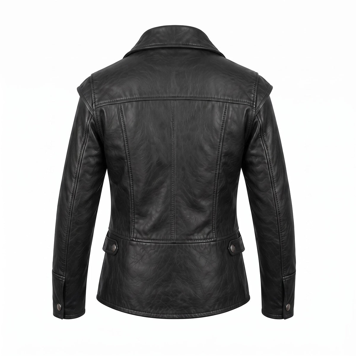 Men's Navy Blue Asymmetrical Military Leather Jacket – Handmade Blazer Coat - Timber AND Hide