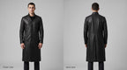 Men's Neo-Inspired Black Leather Duster Coat | Gothic Cyberpunk Trench Jacket - Timber AND Hide