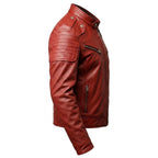 Men’s Red Leather Jacket – Bold Red Jacket - Timber AND Hide