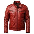 Men’s Red Leather Jacket – Bold Red Jacket - Timber AND Hide