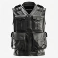 Men’s Rub Off Military Leather Vest - Timber AND Hide