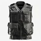 Men’s Rub Off Military Leather Vest - Timber AND Hide