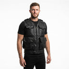 Men’s Rub Off Military Leather Vest - Timber AND Hide